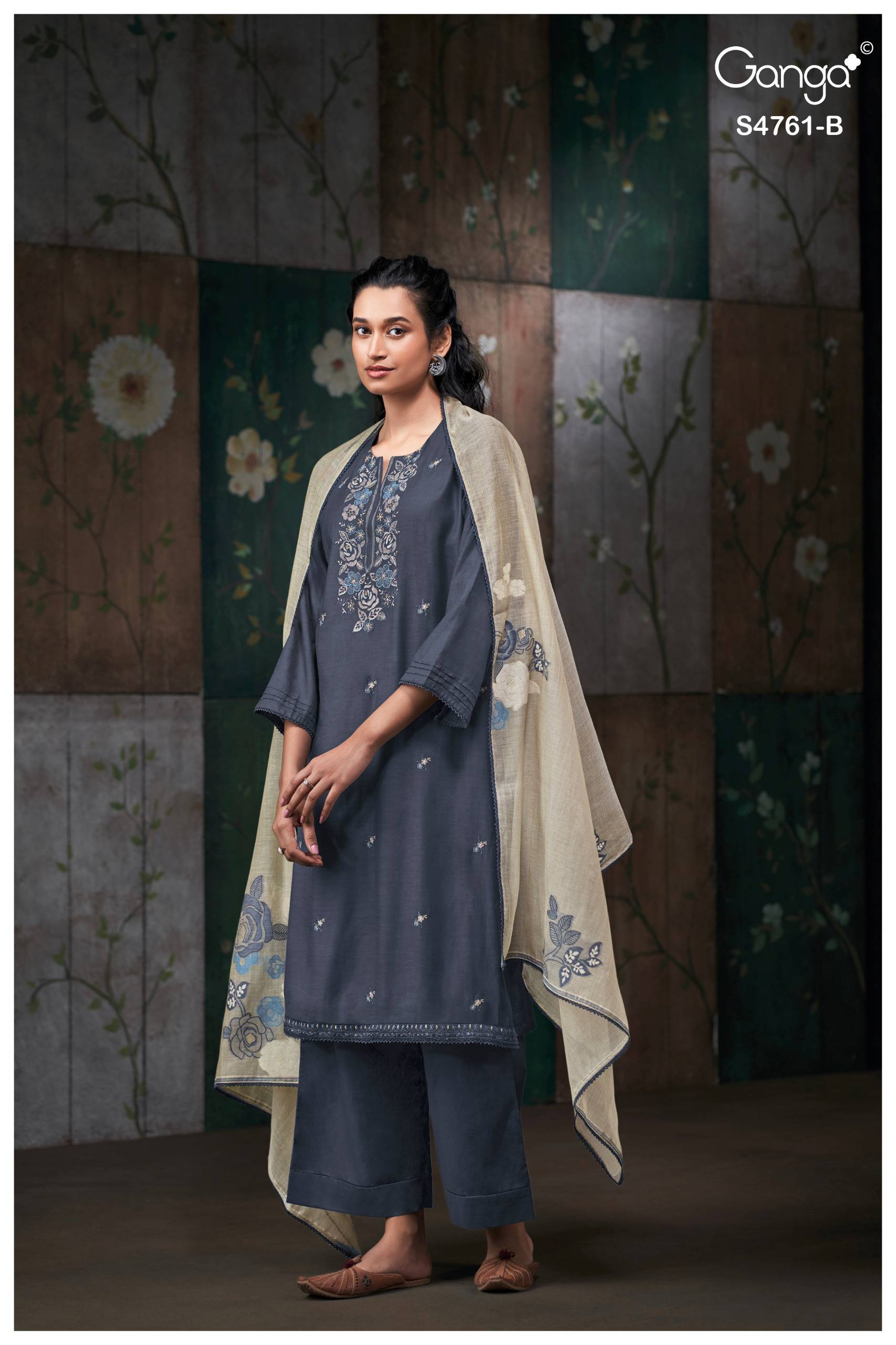 KALISTA 4761 Series By GANGA FASHION Stylish Beautiful Colourful SILK SATIN Dresses At Wholesale Price